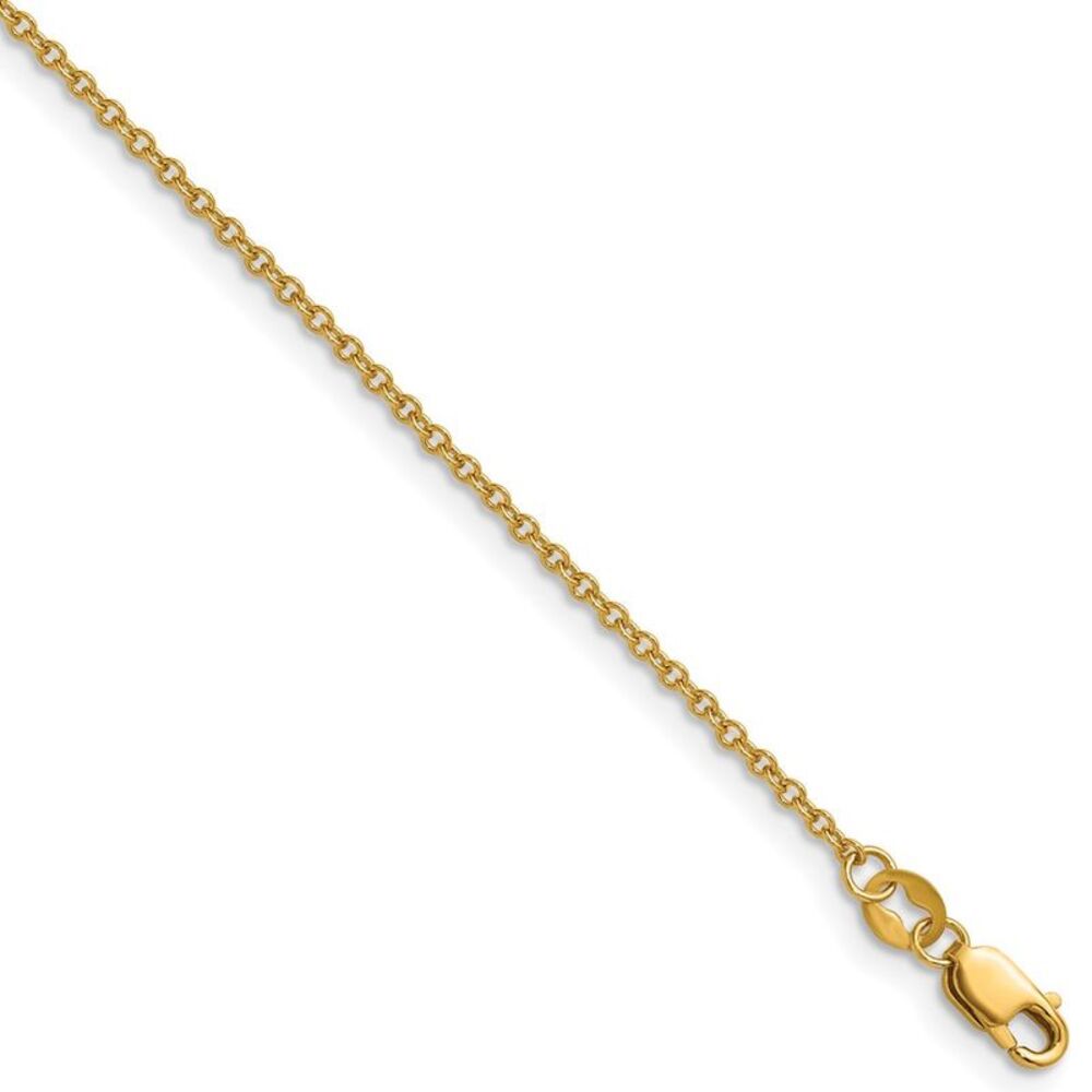 1/20 14K Gold Filled 1.6mm Solid Cable Chain Necklace, 16 Inch